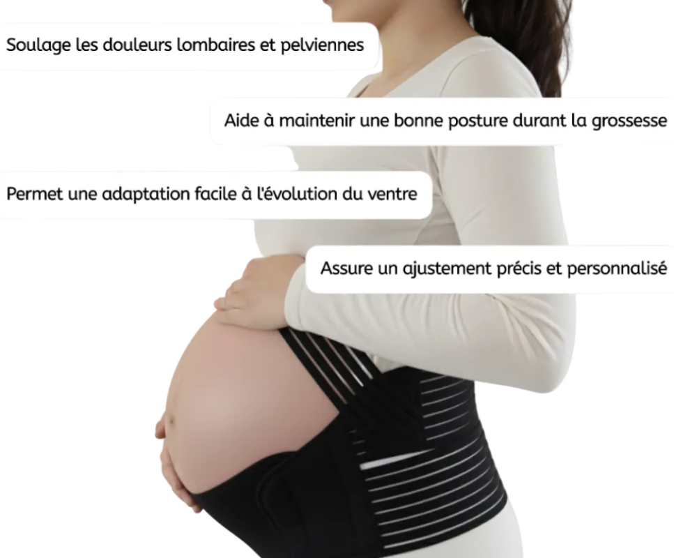 Ceinture de Soutien Lombaire Grossesse | Soulagement Dos & Maintien Abdominal optimal