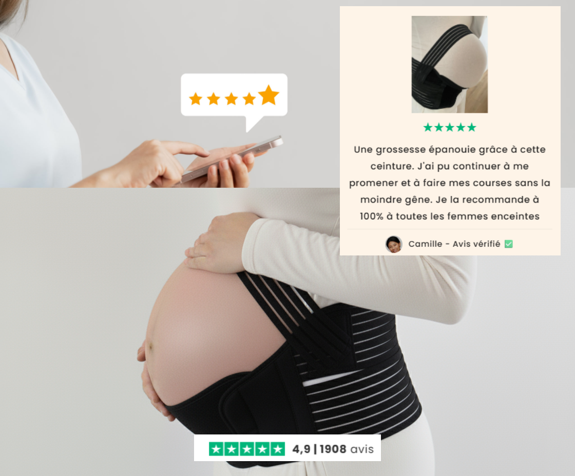 Ceinture de grossesse ergonomique et confortable
