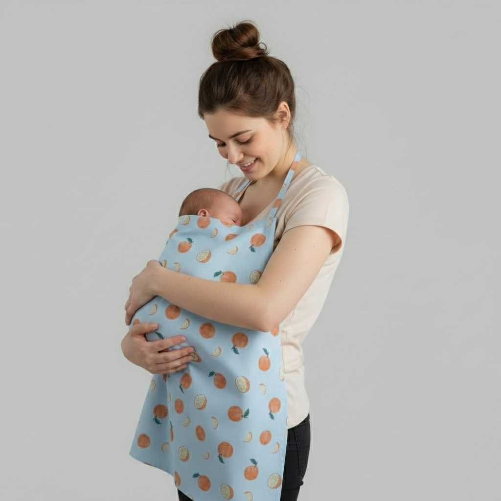 Cape d’allaitement en coton imprimé tendance